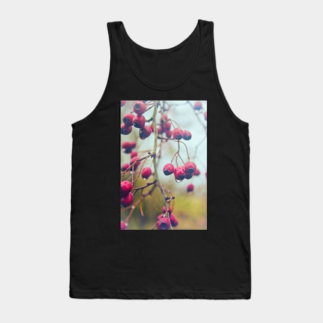 Wet red berries Tank Top by InspiraImage